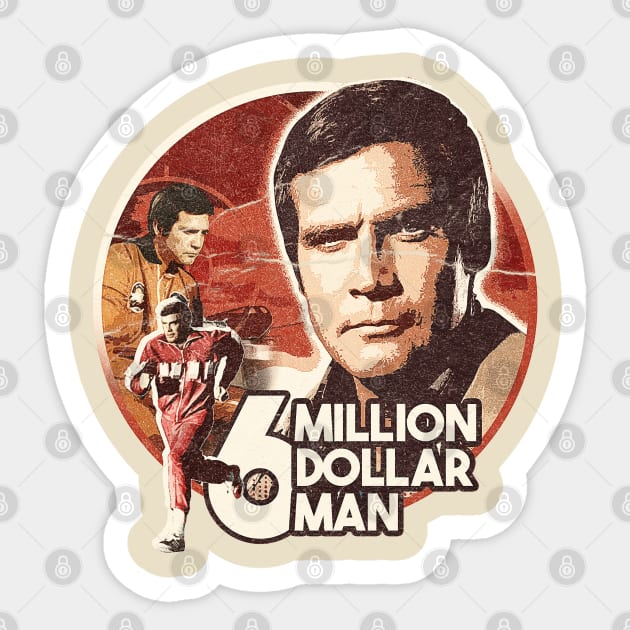 6 million dollar man retro Sticker by GW ART Ilustration